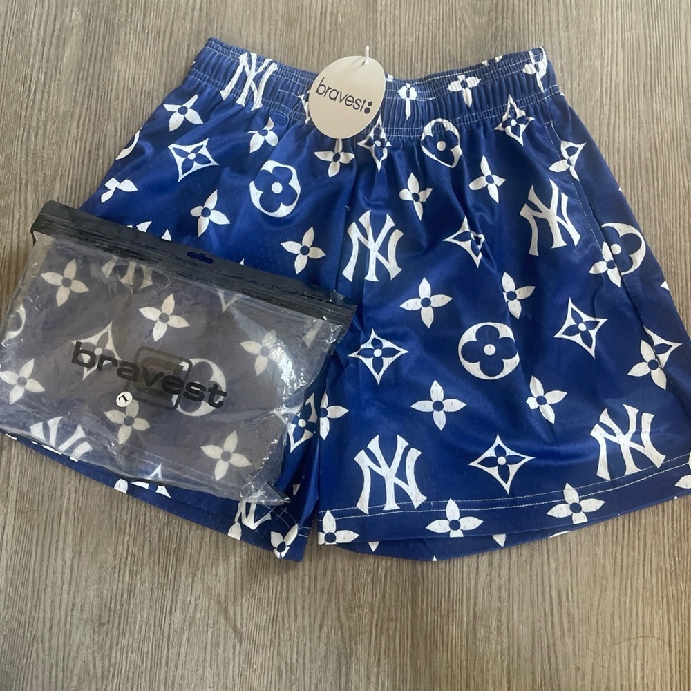 Bravest Studios Blue NYC Mesh Shorts - Picture 3 of 3